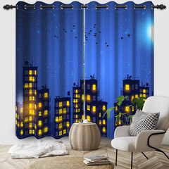 Superhero City Curtains – Room Darkening Thermal Drapes for Boys’ Room