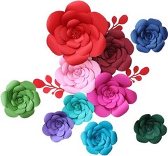 3pcs Party Paper Flower Wedding Flower Backdrop Decorations DIY Handcrafted F…