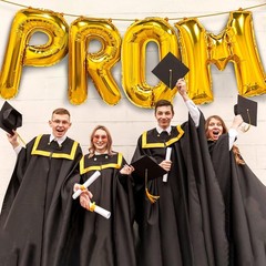 Elegant Gold Mylar PROM 2026 Balloons – 32 Inches of Joy for Your Celebration