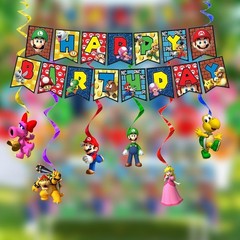 14-in-1 Cartoon Video Game Birthday Decorations Kit – Fun for All Ages