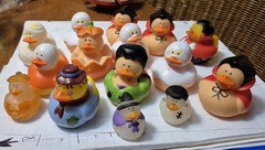New 12 Lot RUBBER DUCKIES Halloween Witch Ghost Costume Celebration