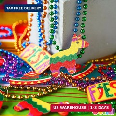 JOYIN 12 PCS Cinco de Mayo Fiesta Necklaces Bead- Mexican Birthday Party Favors
