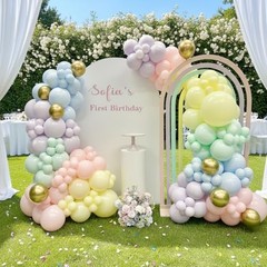 Rainbow Balloon Garland Kit 181Pcs Macaron Easter Balloon Arch Kit, Pastel