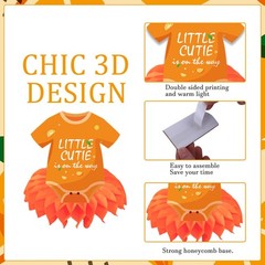 Little Cutie Baby Shower Decorations Orange Party Table Decor 9 PCS