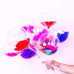 25 PCs Clear Bobo Balloons 12 inches Transparent Bubble Balloon for Light Up …