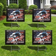 12×17 Inch Patriotic Yard Decorations – 4th of July & 250th Anniversary Signs