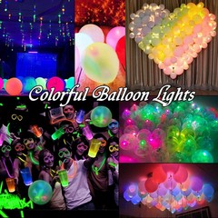 100pcs Pink LED Balloon Light, Mini Tiny Led Light Round Led Ball Lamp for Pa…