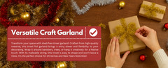 Blue Tinsel Garland – 30 Feet Thin Metallic Foil Glitter Garland for Christmas