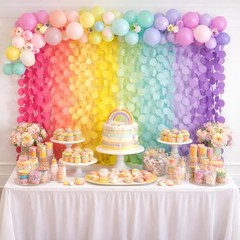 Ultimate Big Circle Dots Party Garland Streamer Backdrop (290 Ft Total, 40 St…