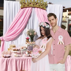 Princess Baby Shower Maternity Sash Kit – Pink and Gold Princess Baby Shower …