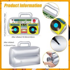 Retro Inflatable Boombox and Mobile Phone Props – Perfect for 80s & 90s Parties