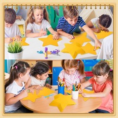 Large Gold Star Paper Cutouts 12 Inch Cardstock Bulletin Board Decor 36 PCS
