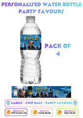 Personalised Wizard Water Bottle Labels Birthday Party Decorations UK