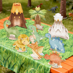 9 PCS Watercolor Dinosaur Centerpieces Table Decorations, Dino Birthday Party Su