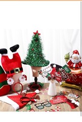 64 Pcs Photo Booth Props Set – Christmas Holiday Party Decorations, Hats, Bal…