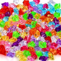 180-190PCS Multicoloured Acrylic Fake Gems Crushed Ice Rocks Plastic Jewels US