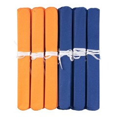 18-Pack 10-inch Orange Navy Blue Tissue Paper Pom Poms Party Decorations
