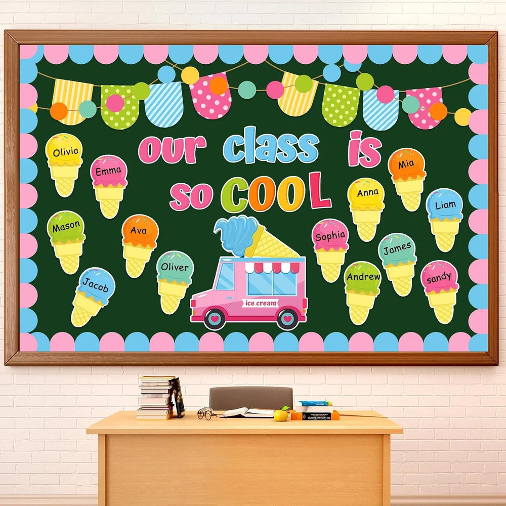 Summer Ice Cream Bulletin Board Set Our School Is so Cool Classroom Decorations