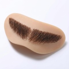 Realistic Brown Handlebar Mustache for Men – Human Hair, Hand-Tied Lace Fake …