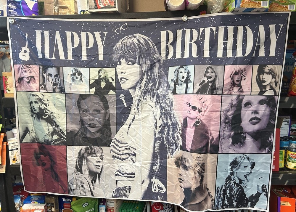Taylor Swift Happy Birthday Party Banner Celebration Wall Hanging 5’x3’ ~ New