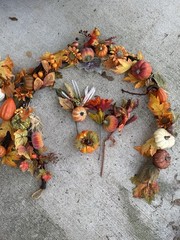 Lot 2 Pcs Fall Garland Fall Decorations for Home 6Ft, Fake Pumpkin Xtr Flowers