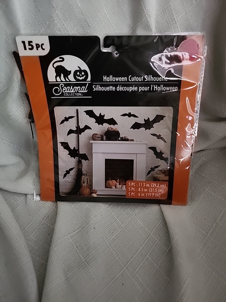 Way To Celebrate! Halloween Bat Silhouette Cutouts 15 Pieces
