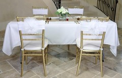 LinenTablecloth 60 x 102-Inch Rectangular Polyester Tablecloth White