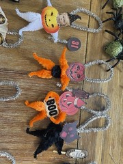 Halloween Cutout Decorations Lot -Cat-Some Vintage, some handmade!