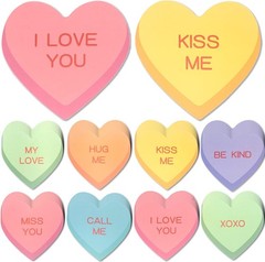 48 PCS Valentines Day Candy Heart Cutouts Colorful Bulletin Board Party Decor