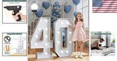 Large 3ft Marquee Number 40 White Foam Board – Perfect 40th Birthday Decor