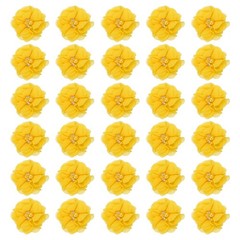 30Pcs 2″ Chiffon Flowers with Rhinestone Pearl Sewing Fabric Flowers, Yellow