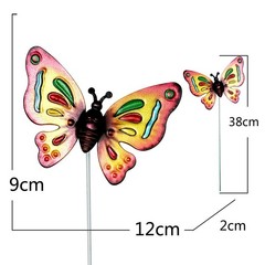 4x Colourful Butterfly Garden Stake Decor Garden Art Ornament Outdoor Decoration