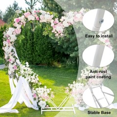 XL Heart Shape Wedding Arches for Ceremony 220CM Arch Backdrop Stand Party Decor