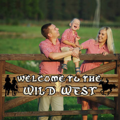 Western Party Decorations Welcome to the Wild West Cowboy Backdrop Banner Photo!