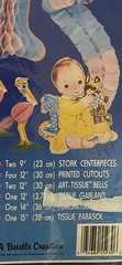 Beistle Baby Shower Decorama 11pc Set Vintage 70s Honeycomb Tissue Paper Retro