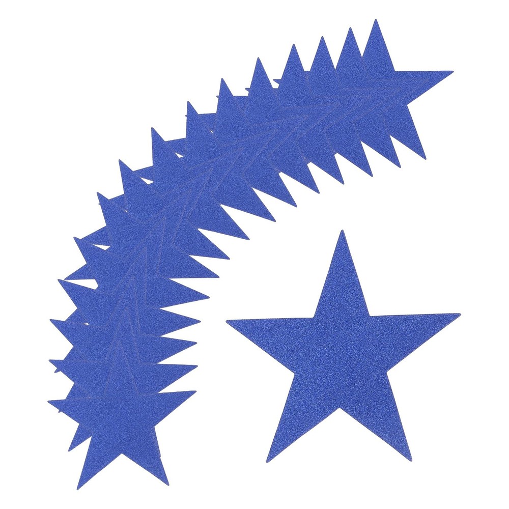 Glitters Star Cutouts Paper Five Star Confetti 5.3 Inches Dark Blue Pack of 50