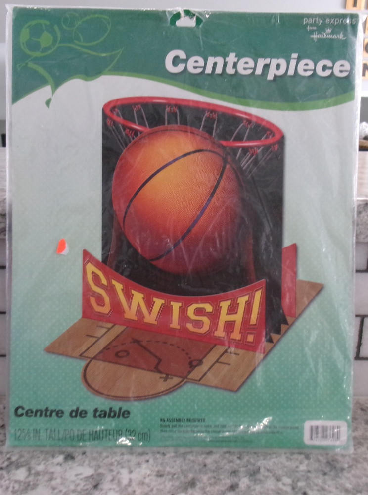 Hallmark Party Express Tabletop Basketball Centerpiece, Birthday Party, Sealed,