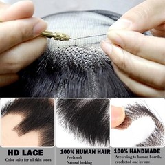 Fake Beard Realistic Mustache Large Fake goatee 100% Human Hair Full Hand Tie…