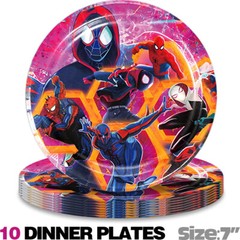 Miles Morales Spider Man Plates Party Supplies Tableware Disposable Dinnerware