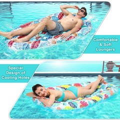 2 Pack Pool Floats Lounger, Pool Floats Adult Heavy Duty, Pool Rafts Floaties…