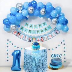 2 Pack Teal Blue Shiny Wavy Tinsel Foil Fringe Table Skirts Table Decorations