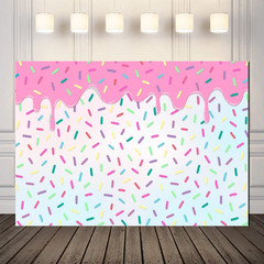 7X5Ft Donut Backdrop Birthday Backdrop Donut Birthday Sweet One Sprinkles Par…