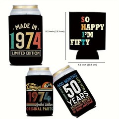 12 x 1984 Vintage Retro 40th Birthday Can Cooler Sleeves Party Celebration Gift