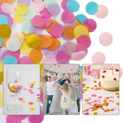 10000 Pieces 1 Inch Round Tissue Paper Confetti 3.5 oz Multicolor Scrapbook