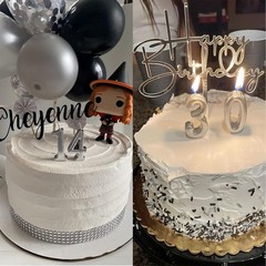 65th & 56th Birthday Candles, Silver Number 65 56 3.74 x 1.1 x 0.6 in,