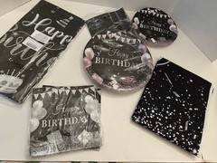 New Black Gray Birthday Supplies