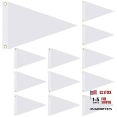 White 12×18 Inch Nylon Pennants Flags – Blank Flags 12×18 Inch Outdoor Pennants