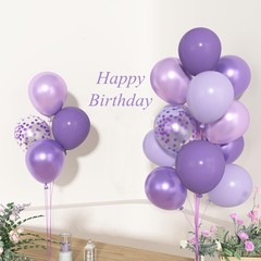 72Pcs Purple Balloons Set, Lavender Latex Balloon with 12inch Pearl Metallic …