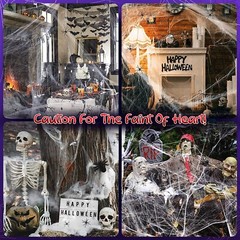 200g Halloween Decorations Outdoor Spider Web Set