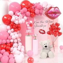 Valentines Day Balloon Garland Arch Kit Macaron Pink Pink Red Balloons Heart …